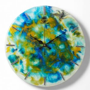 epoxy round silent wall clock