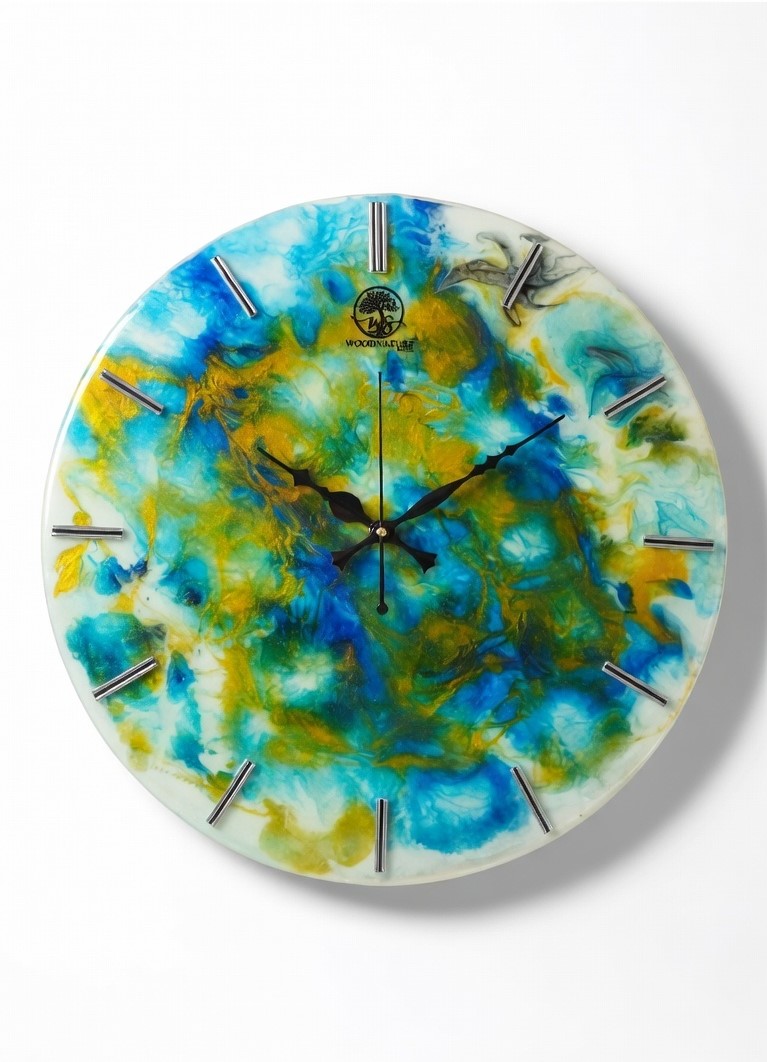 epoxy round silent wall clock epoxy round silent wall clock